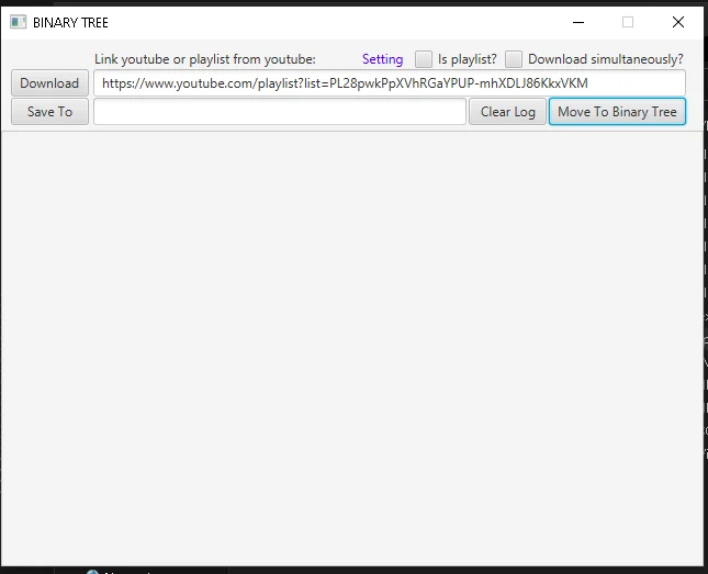 ytMP3 · JavaFX — Dokumentasi UI asli: halaman pengunduh. Bukan bukti unduhan selesai.